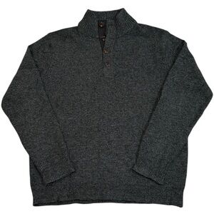 J. Crew Men’s 100% Lambs Wool Sweater Large L Gray Timeless Preppy Staple Casual